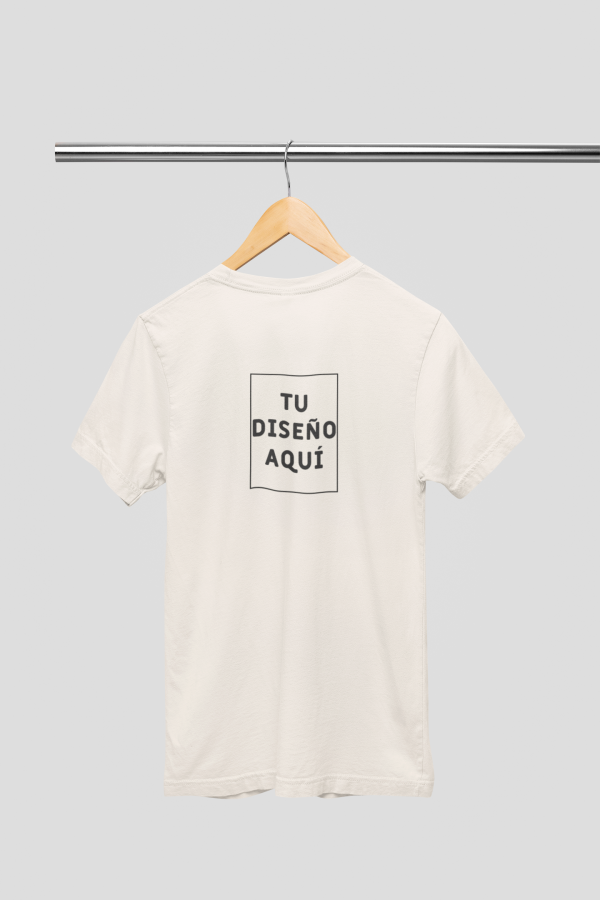 Camiseta personalizable beige detras