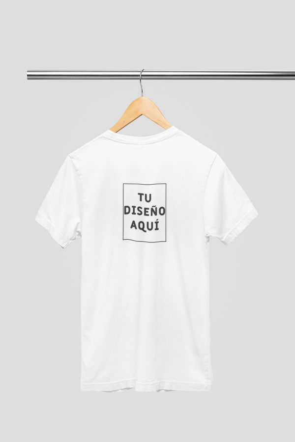 Camiseta personalizable blanco detras