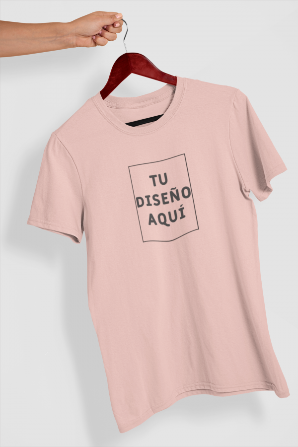 Camiseta personalizable rosa centro