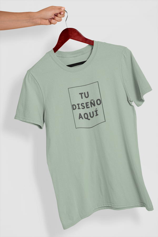 Camiseta personalizable verde centro