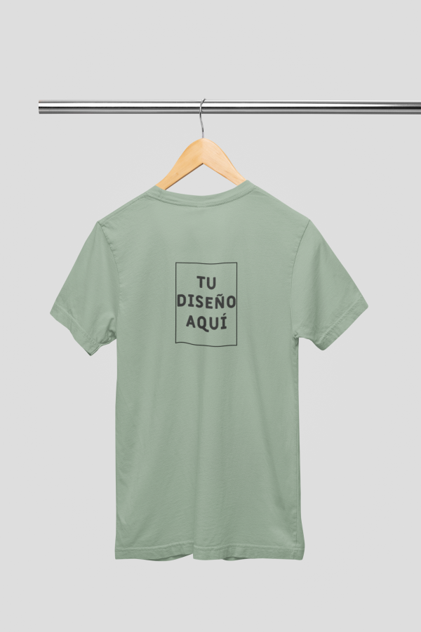 Camiseta personalizable verde detras