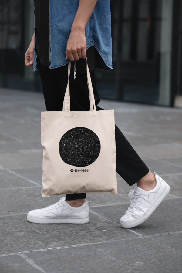 Totebag personalizada mapa estelar - Imagen 2