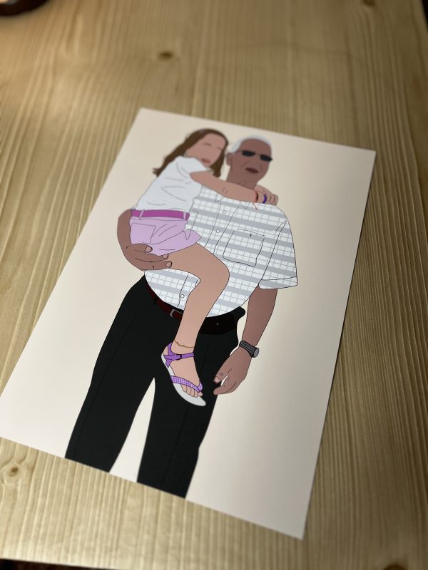 Lámina ilustración personalizada de una foto