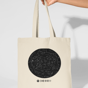 Totebag personalizada mapa estelar