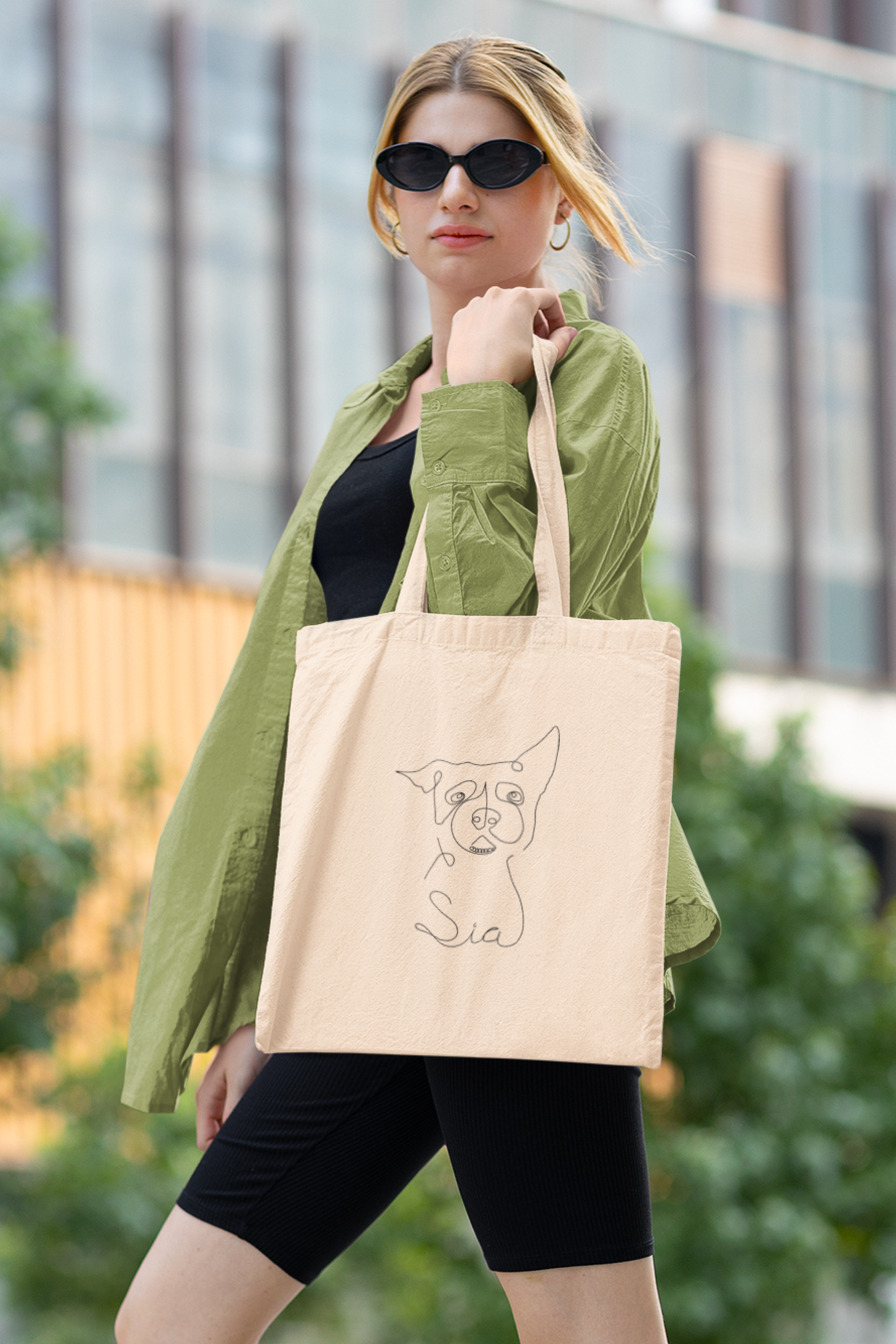 Chica silueta personalizada mascota nombre caligrafico