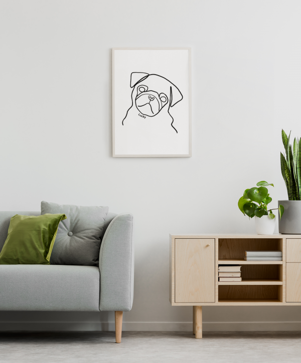lamina ilustración personalizada linea gruesa