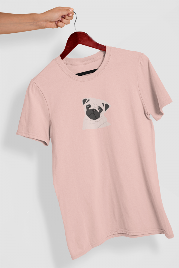 Camiseta rosa ilustración personalizada mascota
