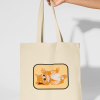 Totebag ilustración personalizada mascota solo color - Cuadro