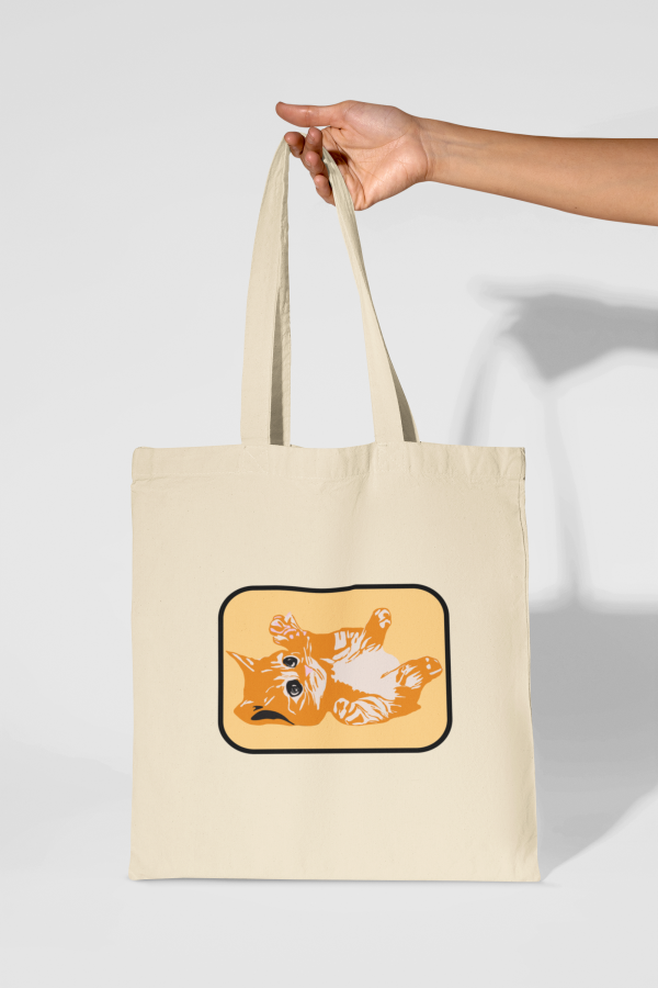 Totebag ilustracion mascota con marco