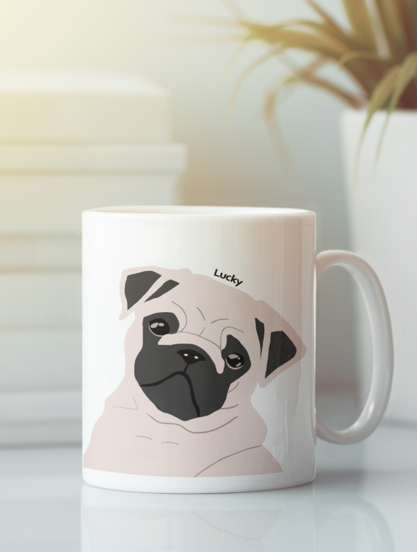 taza ilustracion personalizada color con nombre