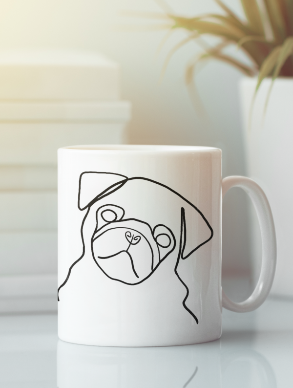 taza ilustracion personalizada linea gruesa