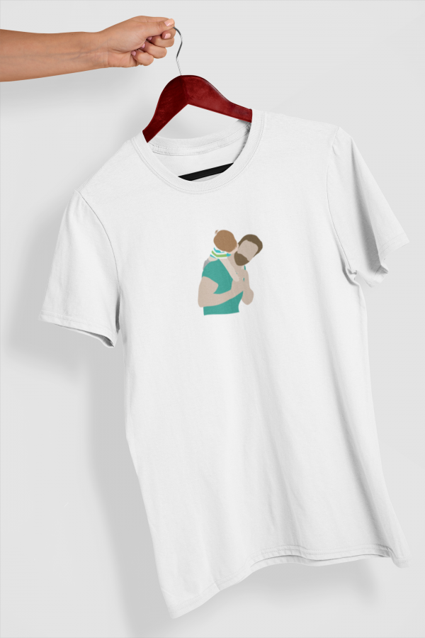 Camiseta blanco padre e hijo color
