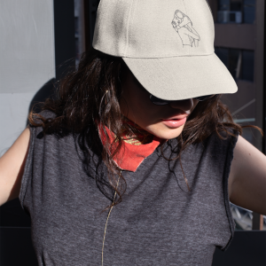 Chica gorra silueta