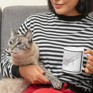 Chica taza mapa