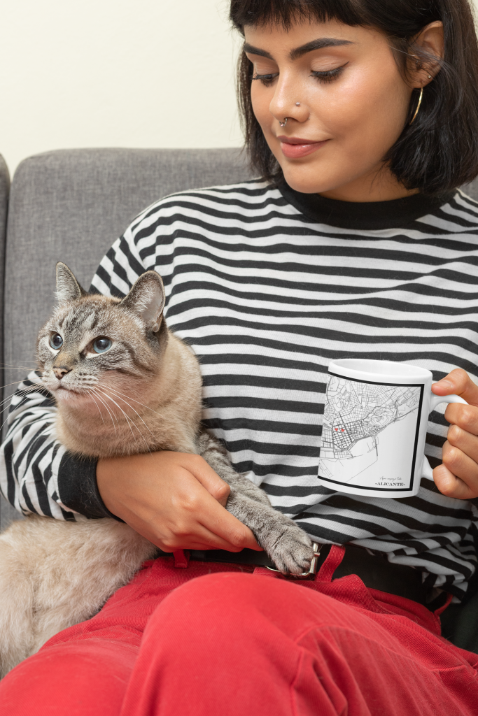 Chica taza mapa