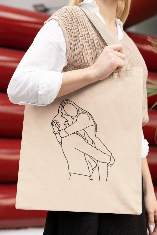 Totebag ilustración personalizada silueta - Imagen 2