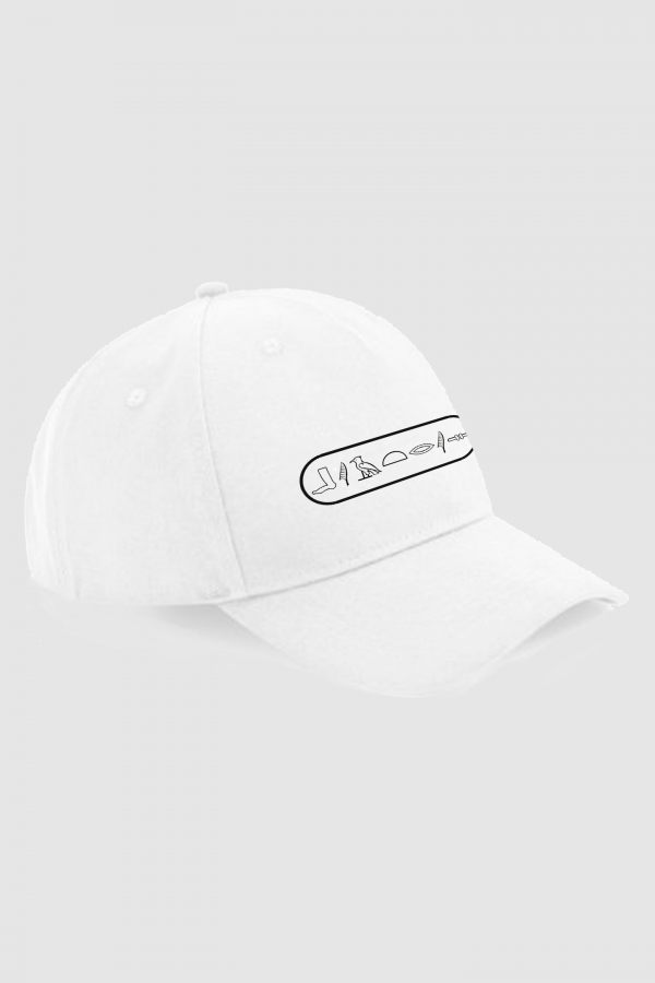 Gorra-blanca-jeroglifico-negro-horizontal