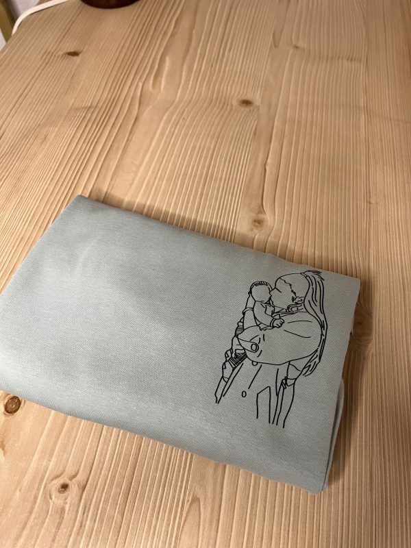 Camiseta ilustración personalizada bebé y mamá