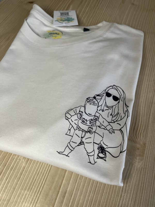 Camiseta con foto ilustrada silueta mama