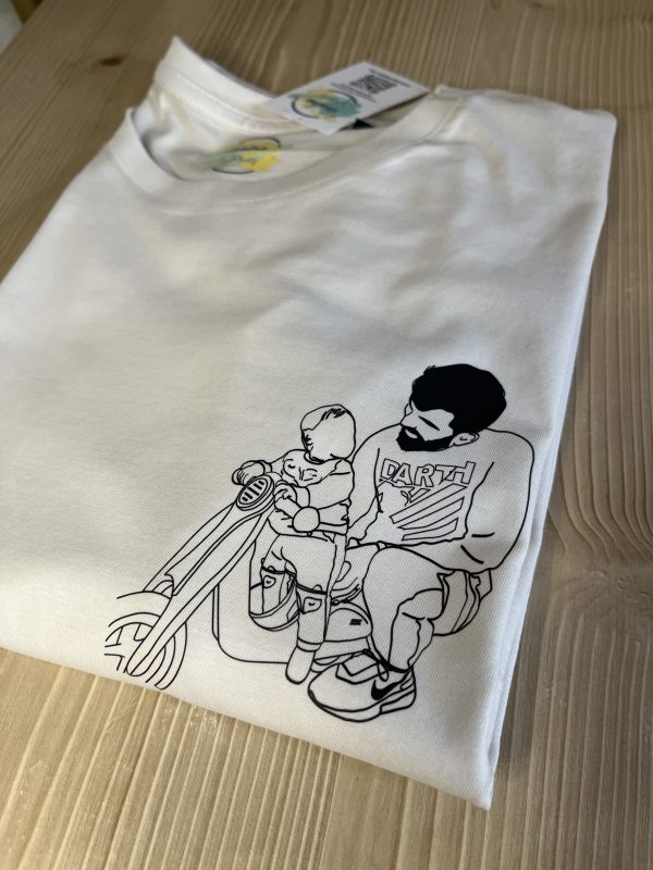Camiseta con foto ilustrada silueta papa