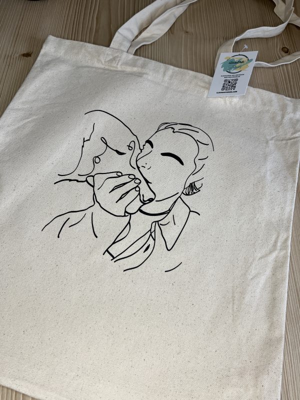 Bolso tela ilustración personalizada silueta