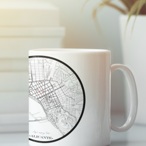 Taza mapa circulo grande
