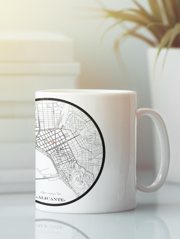 Taza mapa circulo grande