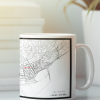 Taza personalizada mapa - Horizontal con marco