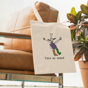 Totebag dibujo niña mama