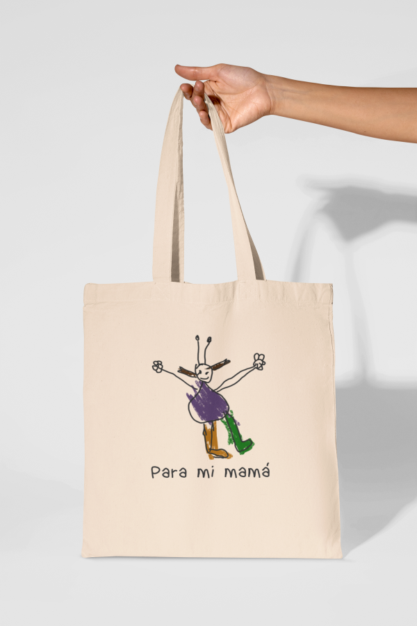 Totebag dibujo niños mama
