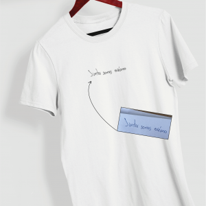Camiseta personalizada blanca texto manuscrito 1