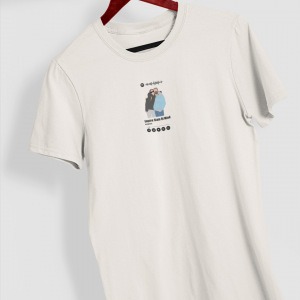 Camiseta beige playlist con ilustracion personalizada