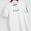 Camiseta blanca familia ilustrada con nombres