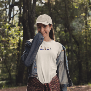 Chica camiseta familia con nombres