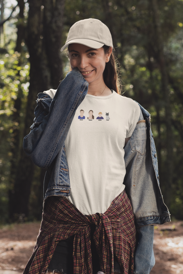Chica camiseta familia con nombres - copia