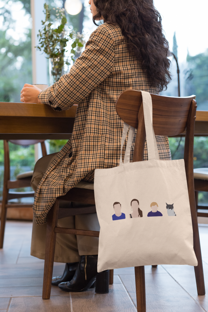 Chica totebag familia