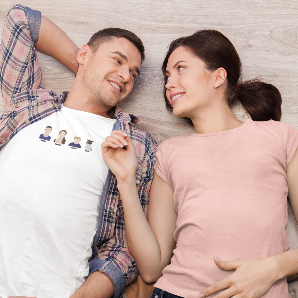 Chico camiseta familia con nombres