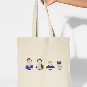 Totebag familia con nombres