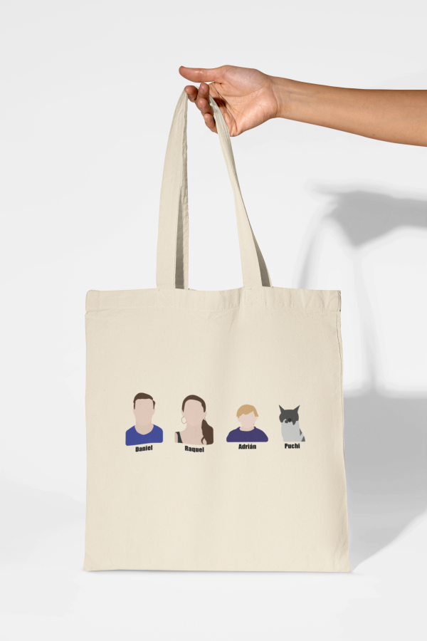 Totebag familia con nombres