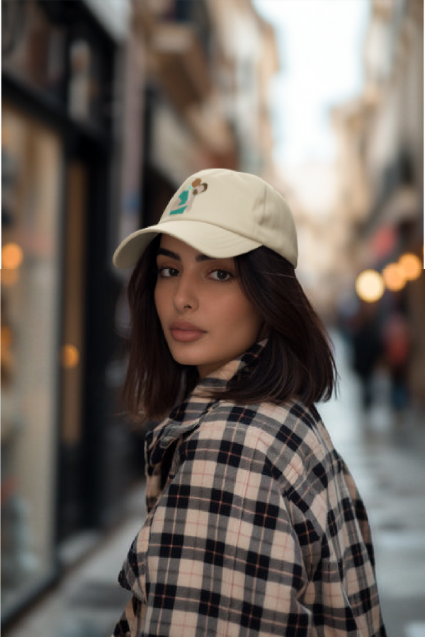 Chica gorra ilustracion solo color