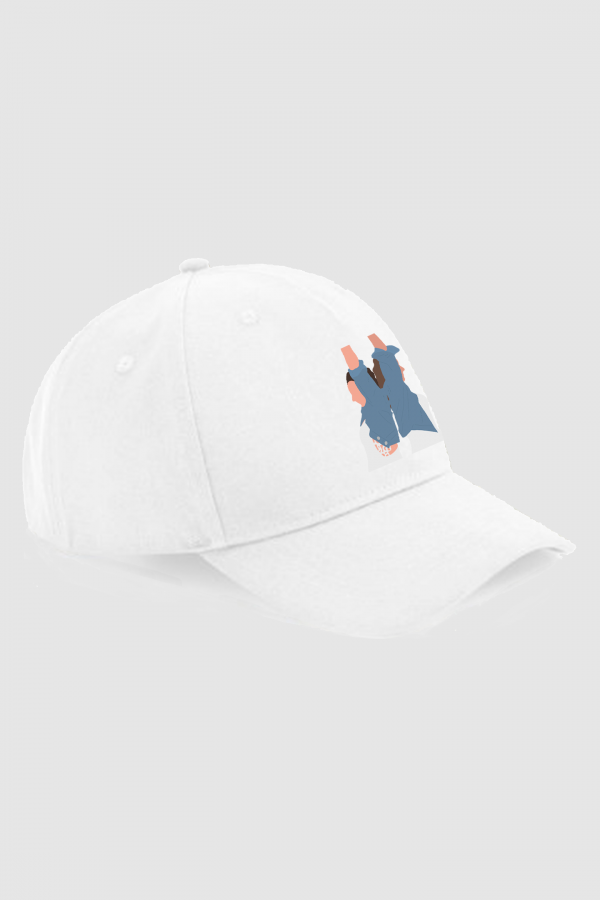 Gorra-ilustracion-personalizada-color-blanco-color-novias