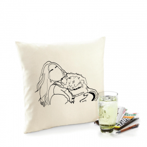 Cojin-algodon-personalizado-ilustracion-mascota-silueta-con-mi-perro
