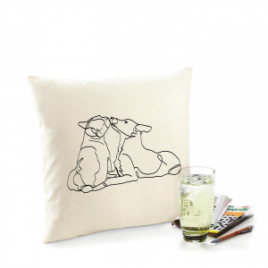 Cojin-algodon-personalizado-ilustracion-mascota-silueta-perros