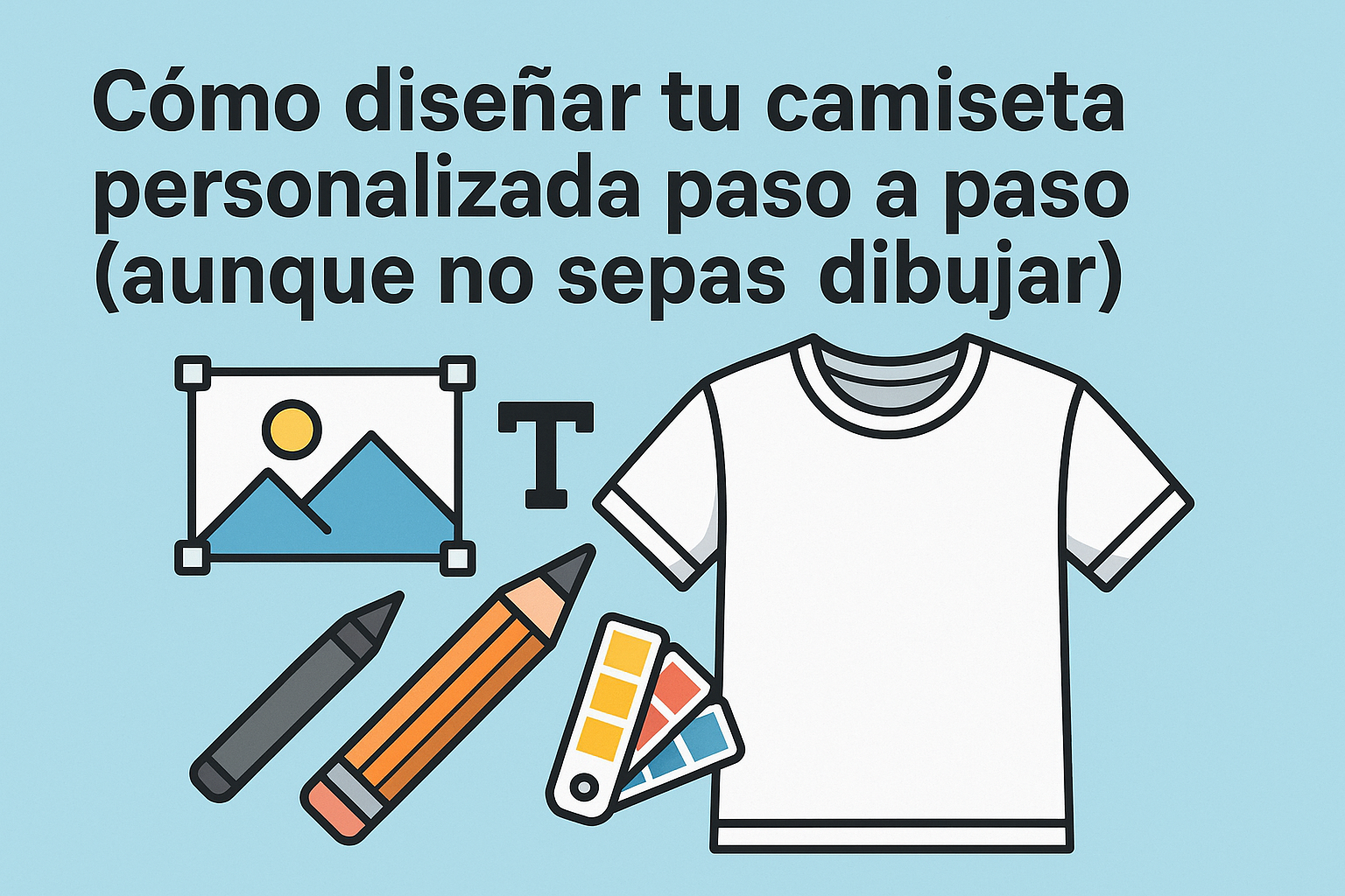 Cómo diseñar tu camiseta personalizada paso a paso (aunque no sepas dibujar)